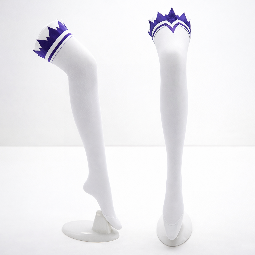 Re:ゼロから始める異世界生活 エミリア コスプレ衣装 ウィッグ・マント付き フルセット　ニーハイ