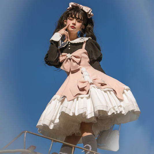  ブラウス付き ロリータ 甘ロリ ワンピース ジャンスカ パワショル