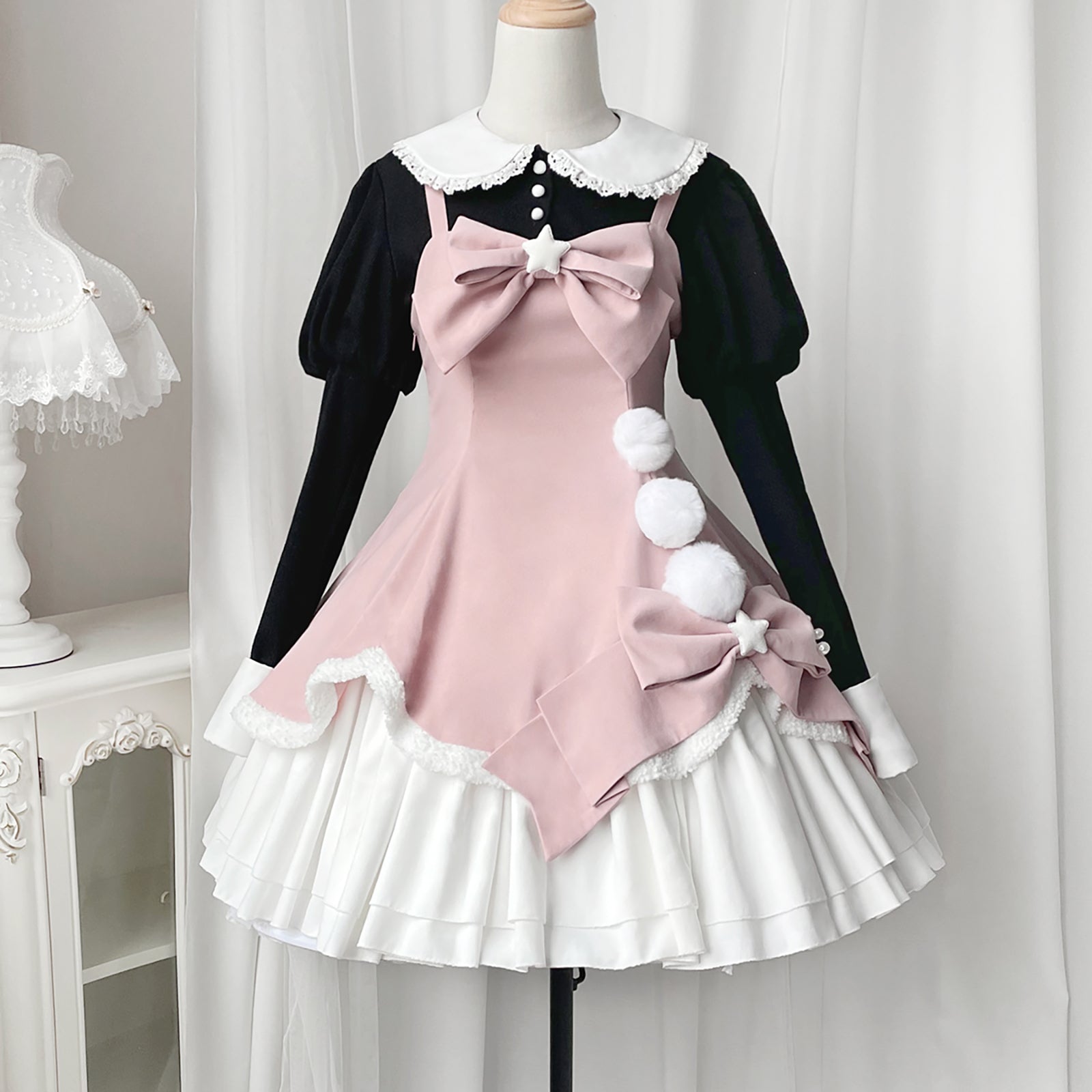  ブラウス付き ロリータ 甘ロリ ワンピース ジャンスカ パワショル