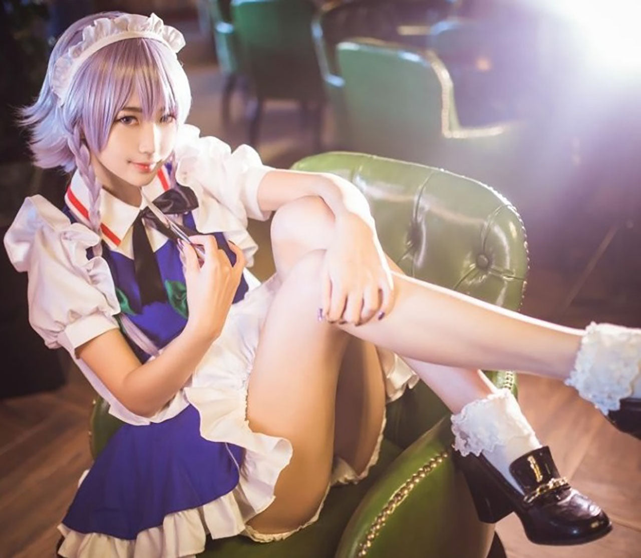 十六夜咲夜 コスプレ衣装 ウィッグ付き4点セット 東方Project 東方紅魔郷