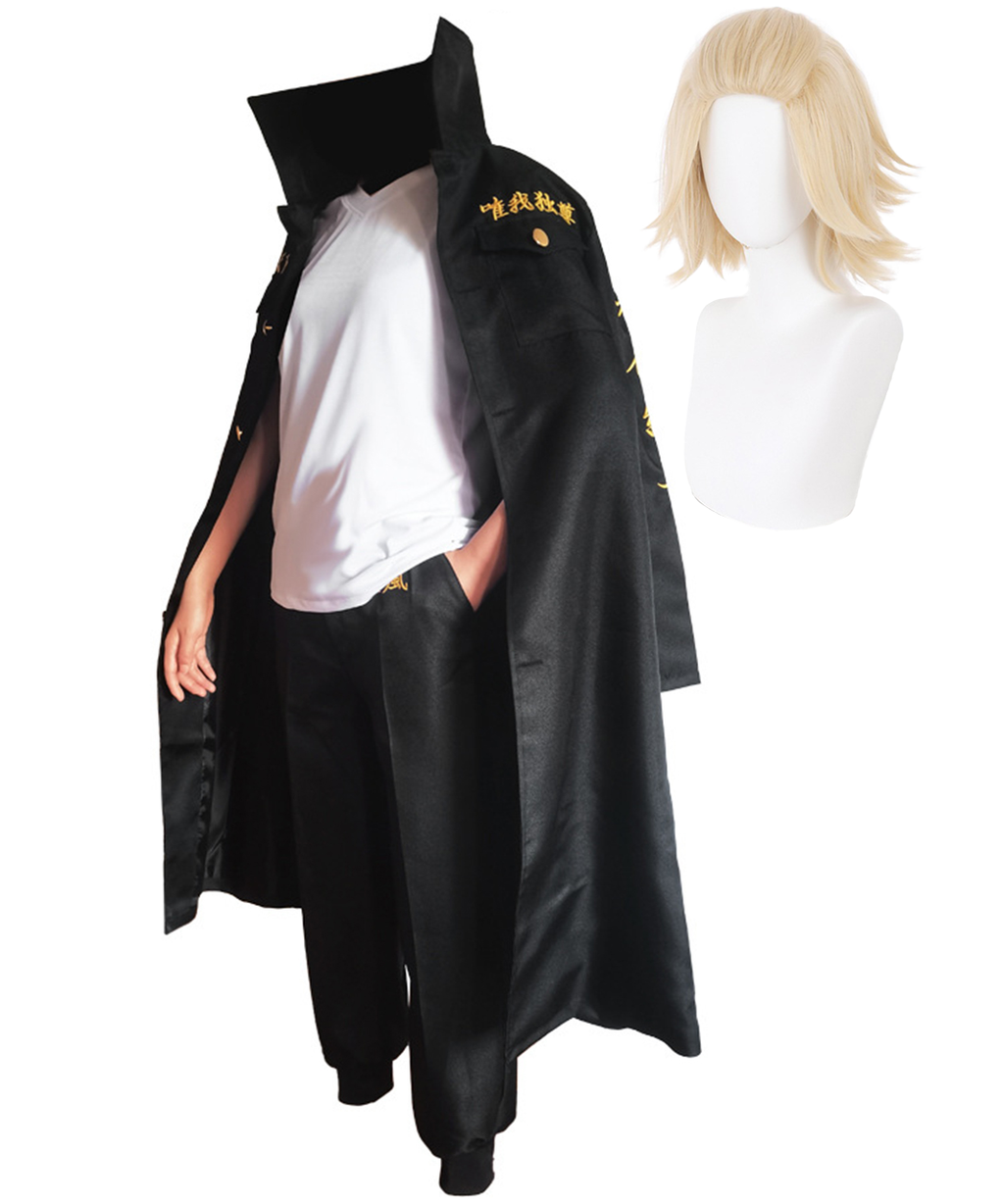 東京リベンジャーズ コスプレ 佐野万次郎 マイキー 制服 特攻服 ウィッグ付き M/Lサイズ