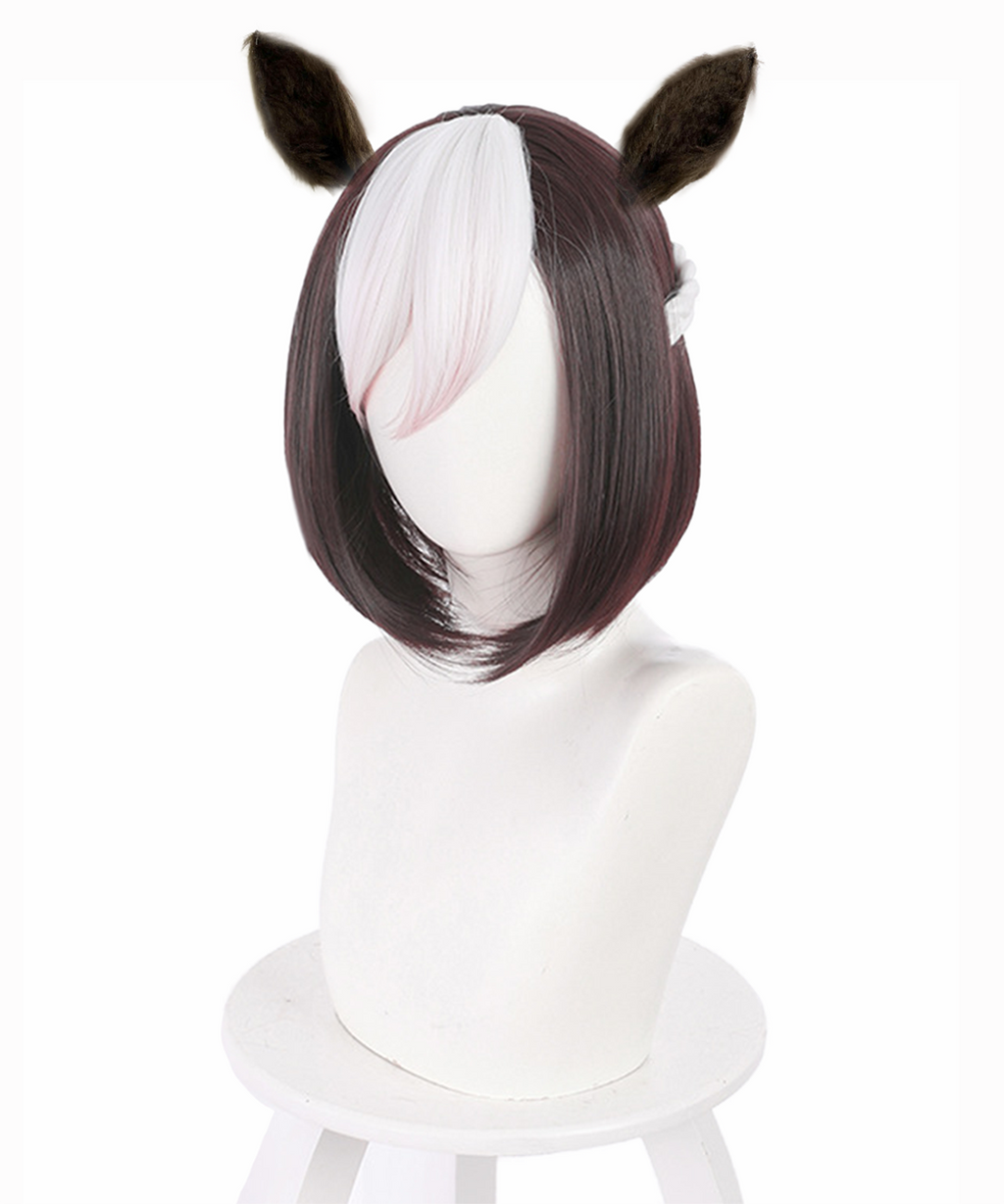 耳付き ウマ娘 ウィッグ コスプレ 競馬 ヘアアレンジ プリティーダービー (スペシャルウィーク)