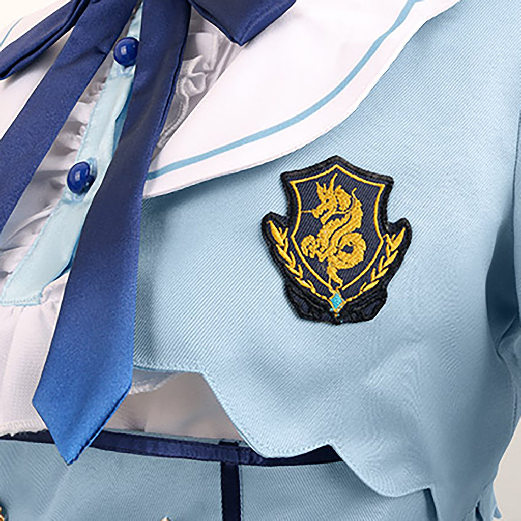 にじさんじ 天宮こころ コスプレ 衣装 VTuber レディース 水色 ワンピース デティール