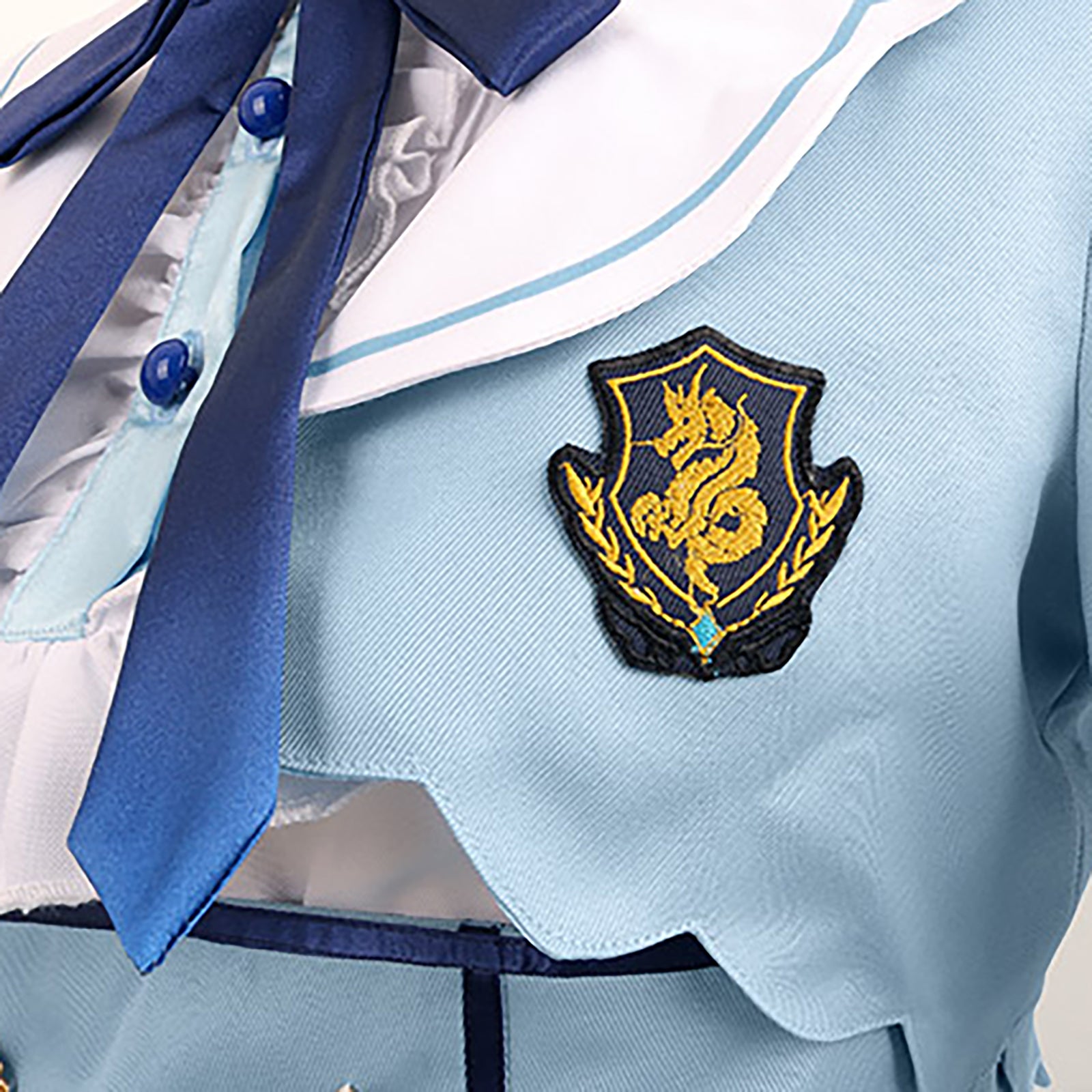 にじさんじ 天宮こころ コスプレ 衣装 VTuber レディース 水色 ワンピース デティール