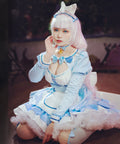 ネコぱら バニラ コスプレ フィギュア 長袖 メイド服 水色