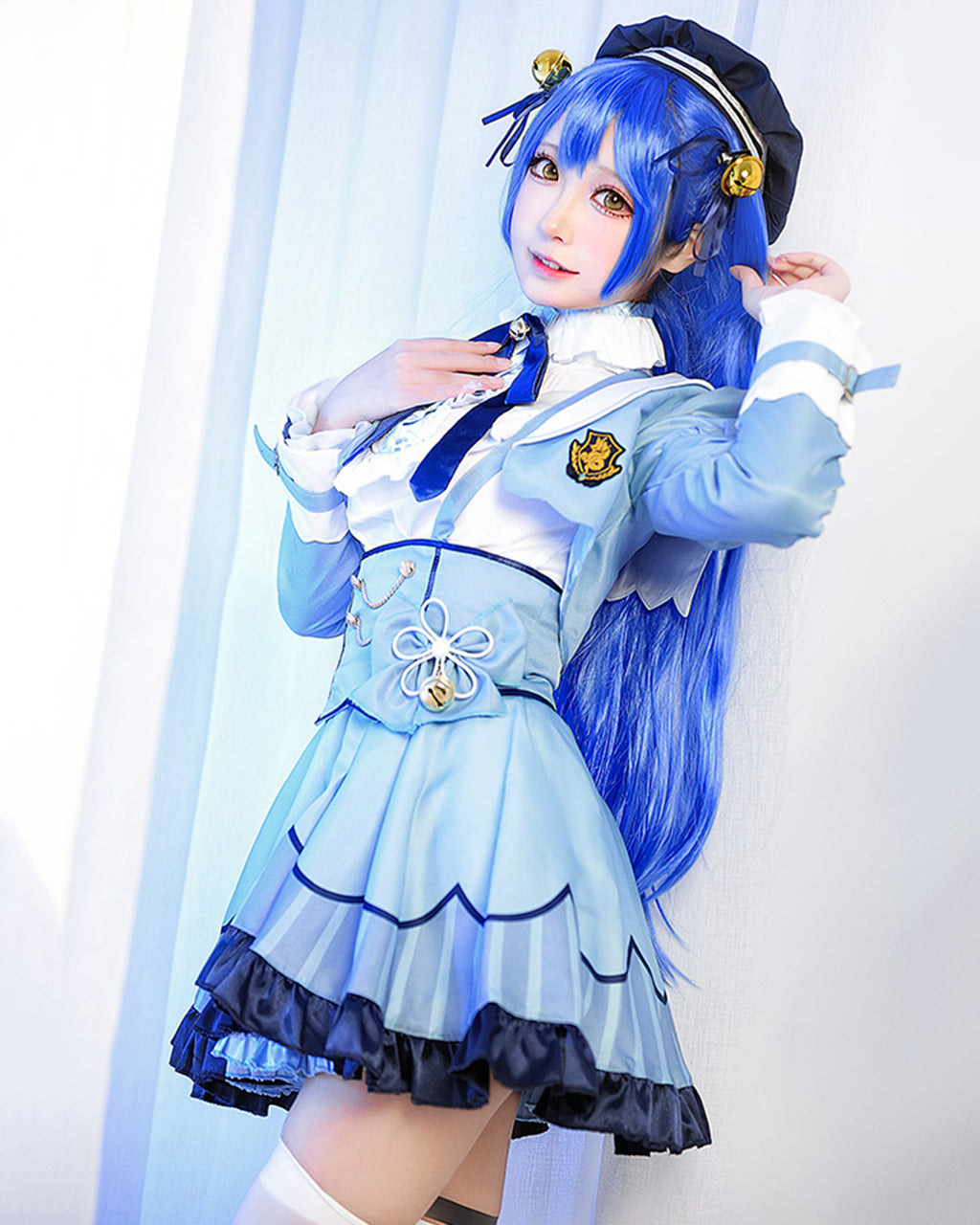 にじさんじ 天宮こころ コスプレ フルセット 着用画像 レディース 水色