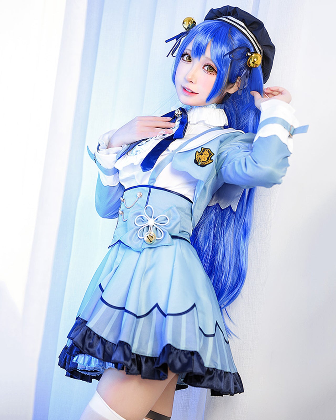 にじさんじ 天宮こころ コスプレ フルセット 着用画像 レディース 水色