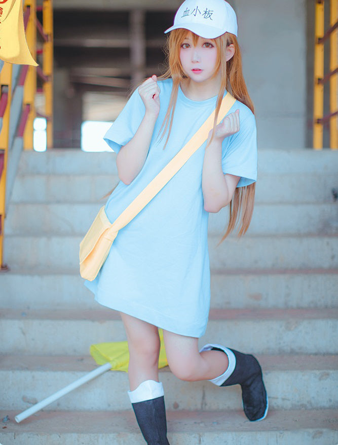 ウィッグ付 はたらく細胞 血小板 風 コスチューム ワンピース