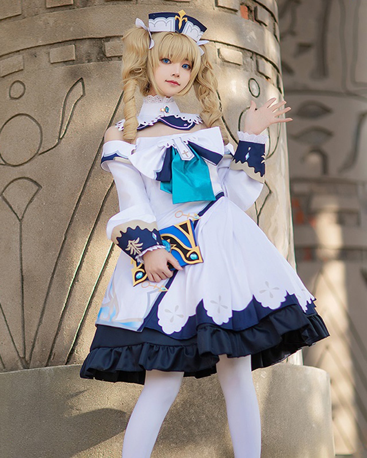 原神 バーバラ コスプレ衣装 ワンピース 本 小道具付き 全身