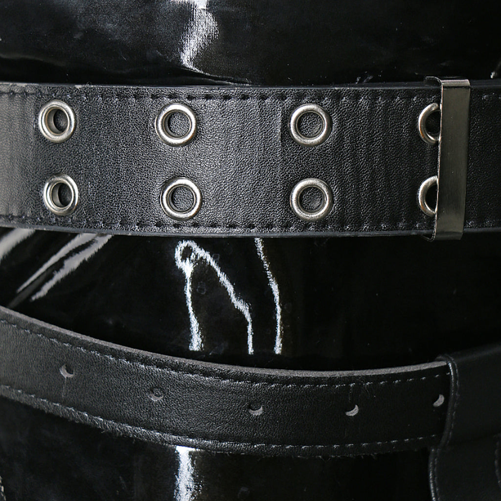 ユニ コスプレ衣装 ディテール ハーネス チョーカー 手錠 ムチ ネームプレート