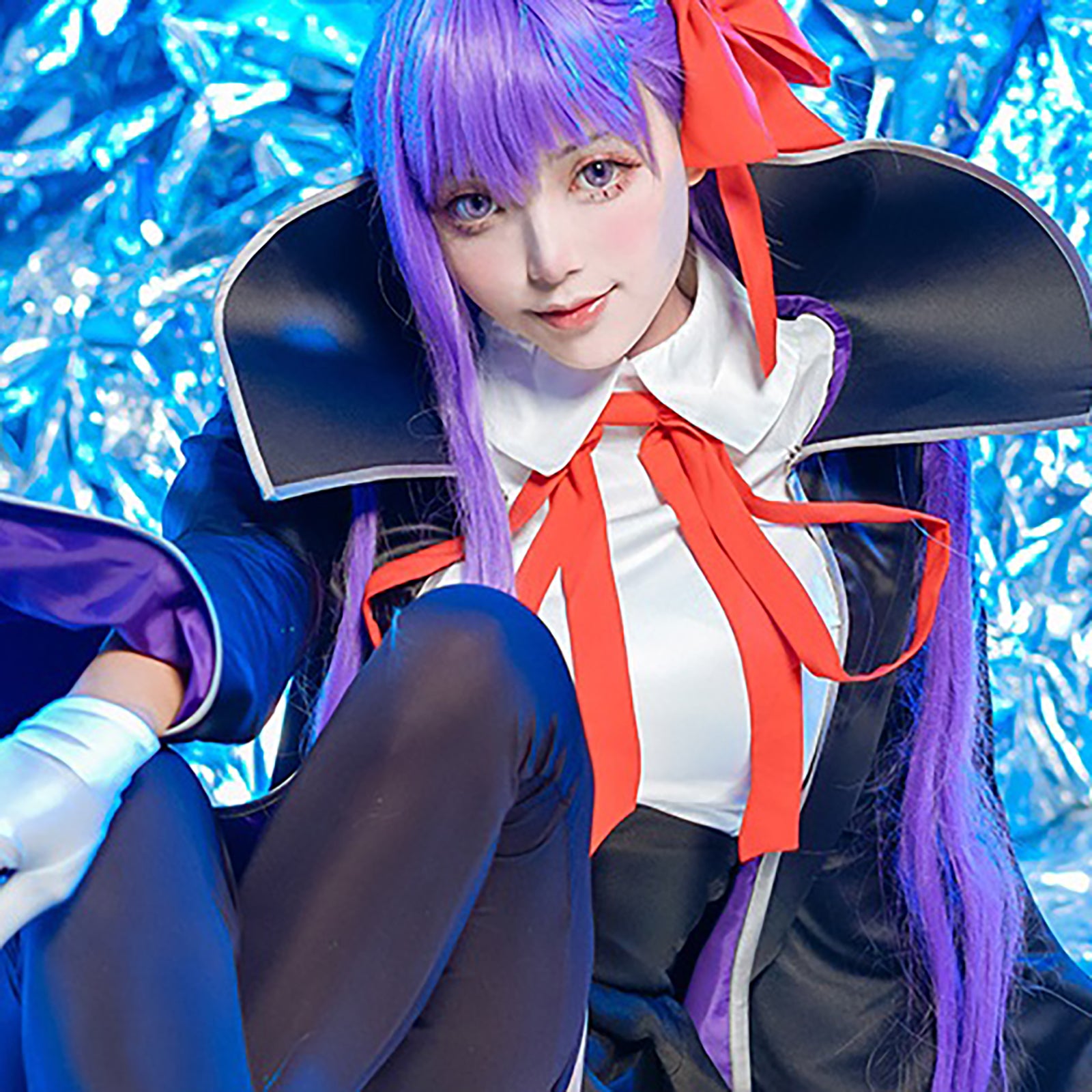 白 フリル付 Fate/Extra CCC FGO BB ウィッグ付 コスプレ衣装 コスプレ