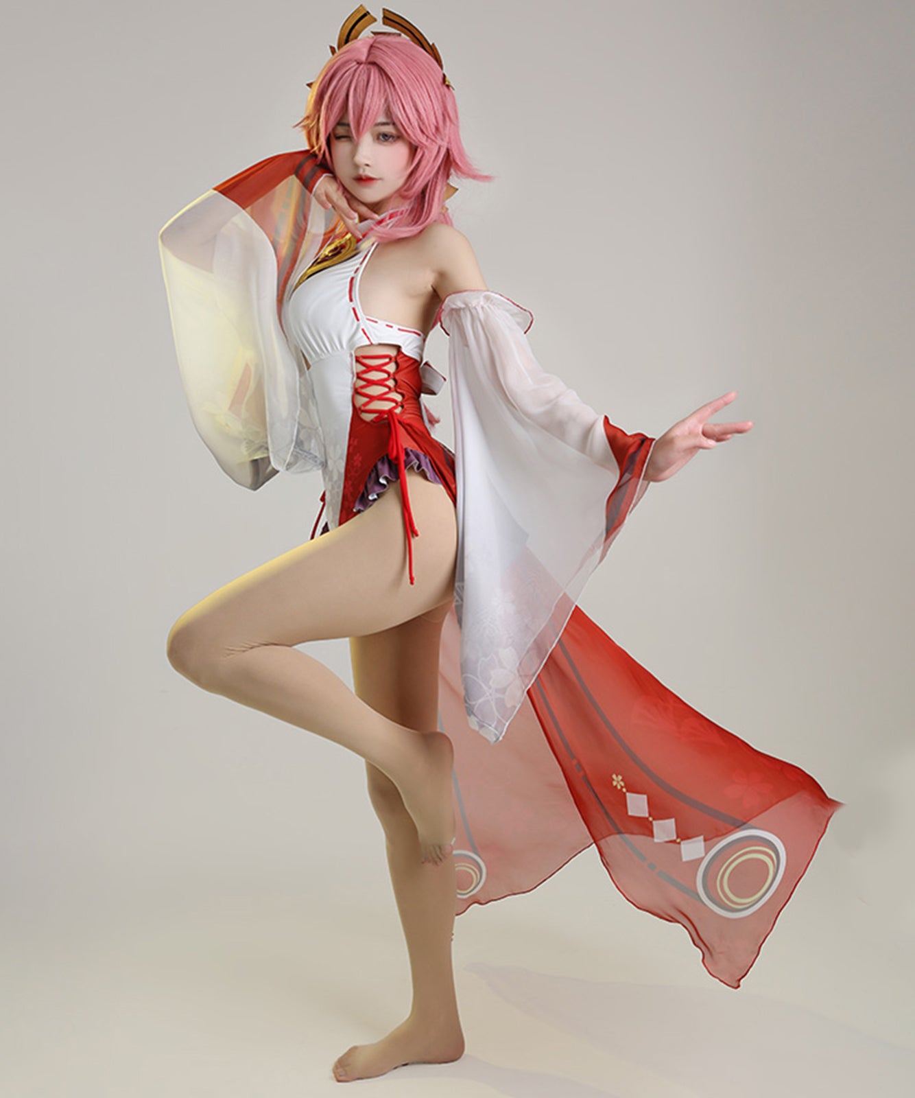 原神 八重神子 水着 コスプレ  衣装 Genshin 璃月七星 夏