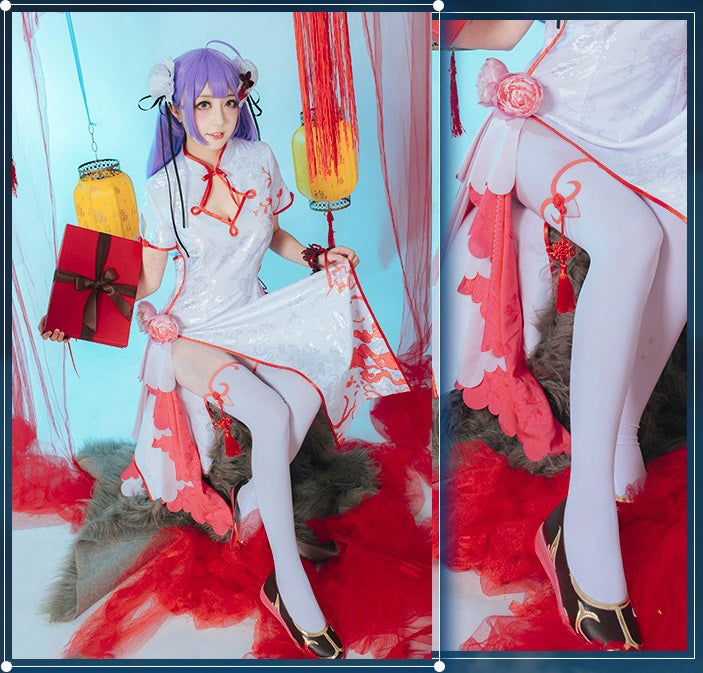 ウィッグ付き アズールレーン ユニコーン 春の贈り物 チャイナドレス