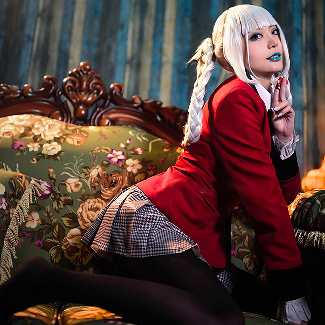 ウィッグ付き 賭ケグルイ 桃喰 綺羅莉 生徒会長 制服