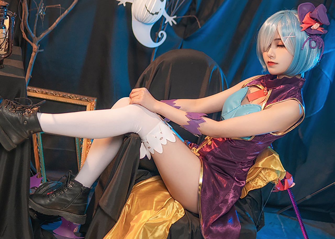 Re:ゼロから始める異世界生活　レム  コスプレ マジック  ウィッグ付き ハロウィン