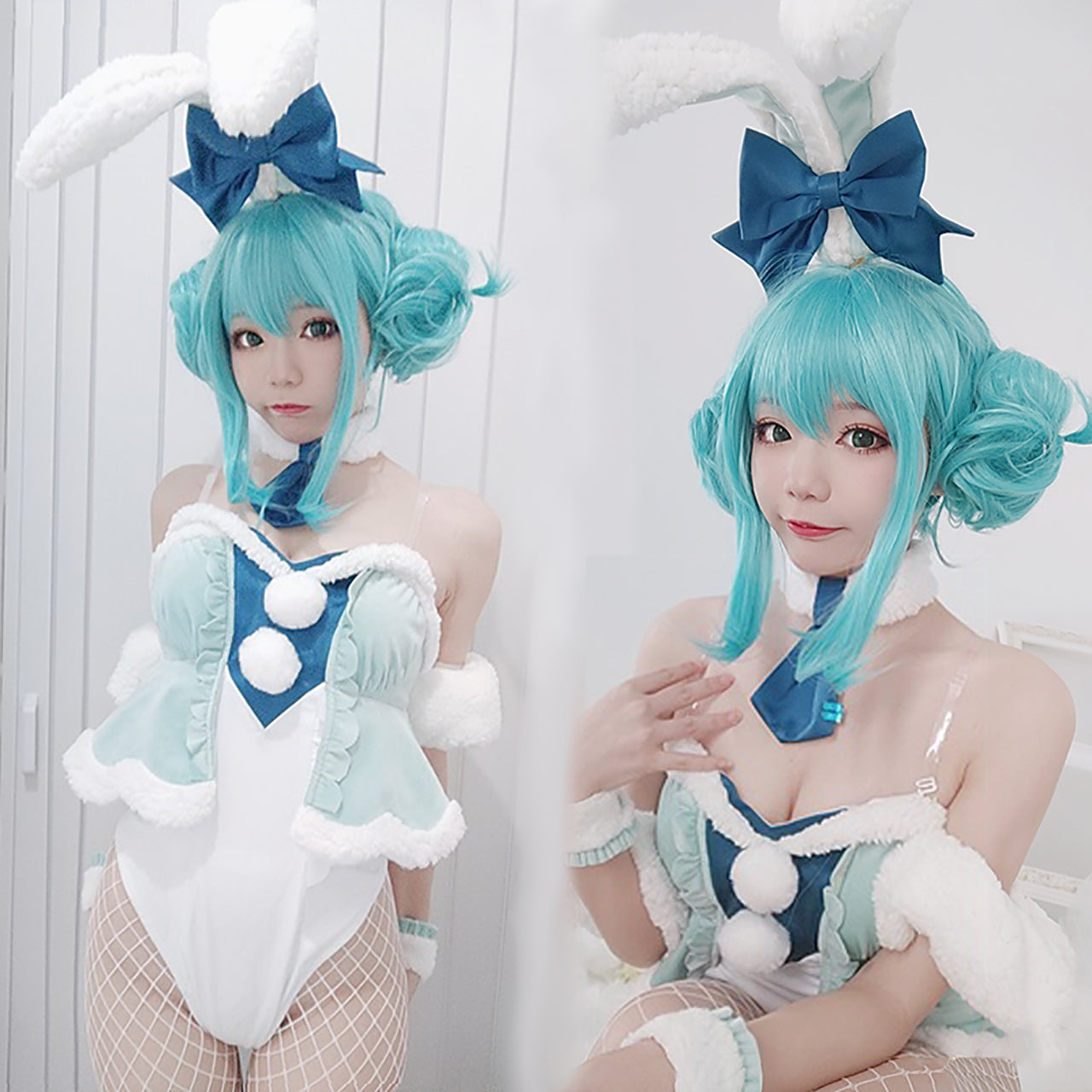 ボーカロイド 初音ミク バニーガール 白うさぎ　正面