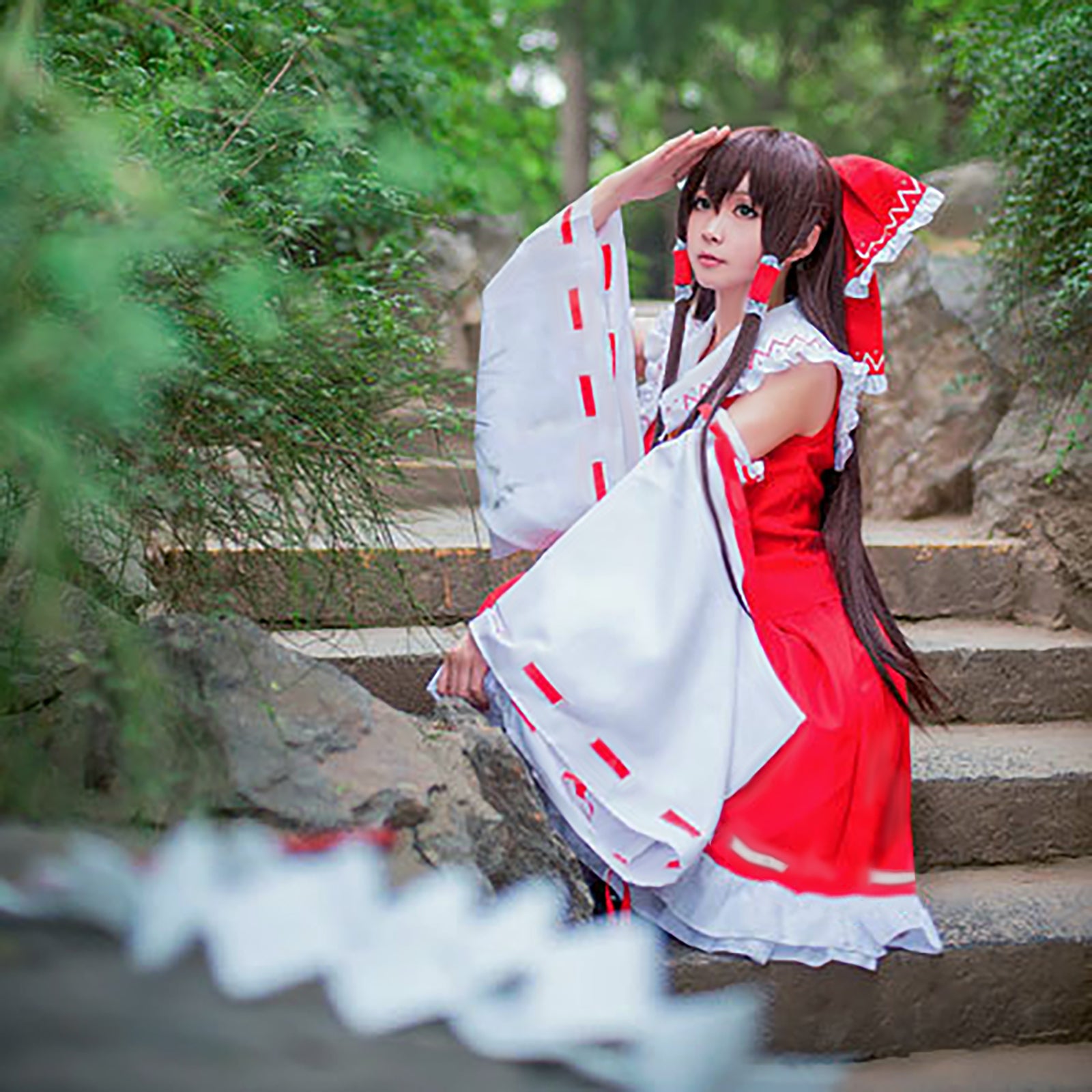 東方Project 博麗霊夢 コスプレ ワンピース 巫女衣装 はくれい れいむ