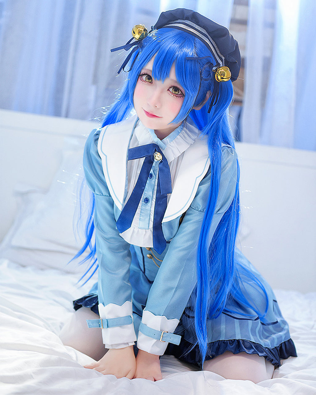 にじさんじ 天宮こころ コスプレ 衣装 水色　軍服