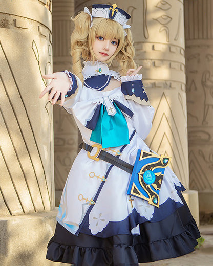 原神 バーバラ ワンピース コスチューム コスプレ 本 小道具付き