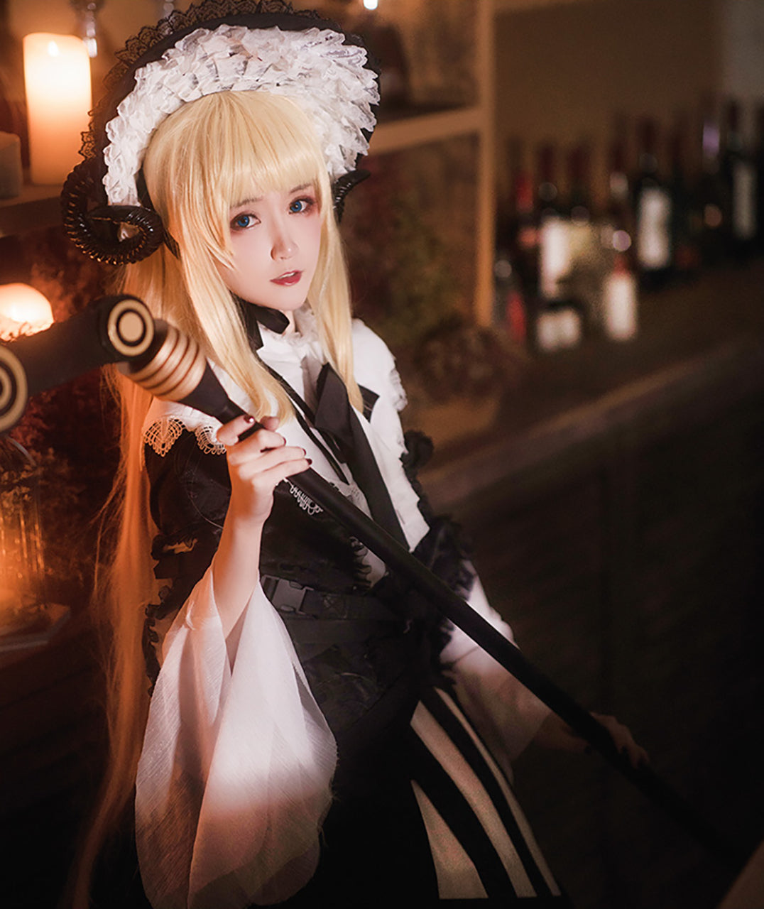 アークナイツ 明日方舟 ナイチンゲール コスプレ 衣装 挽歌 黒 ワンピース
