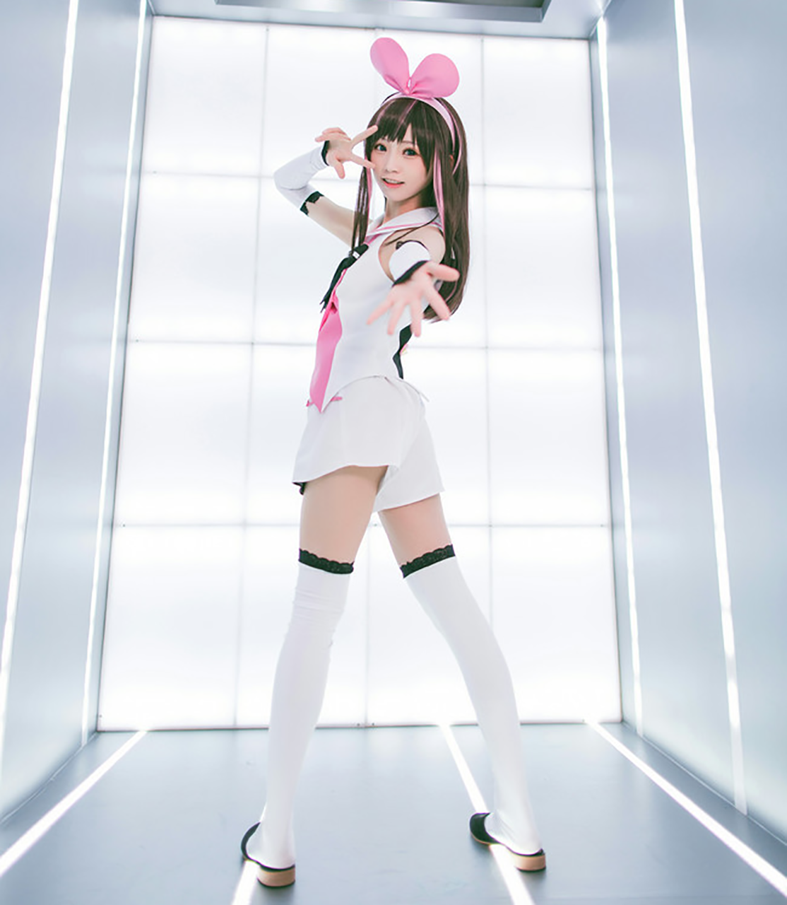 ウィッグ付き キズナアイ 風 コスプレ 衣装