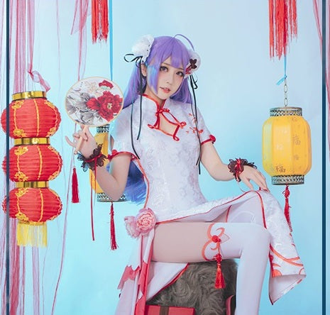 ウィッグ付き アズールレーン ユニコーン 春の贈り物 チャイナドレス