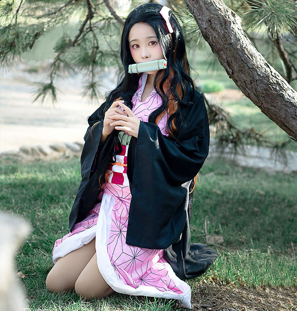 竈門禰豆子風 コスプレ衣装 全身 和風 ハロウィン イベント