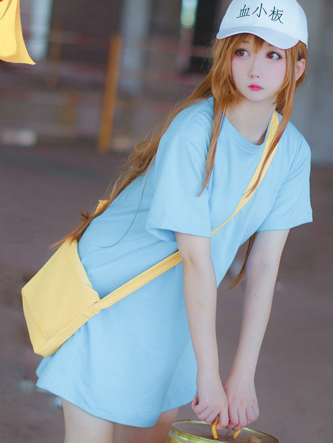 ウィッグ付 はたらく細胞 血小板 風 コスチューム ワンピース