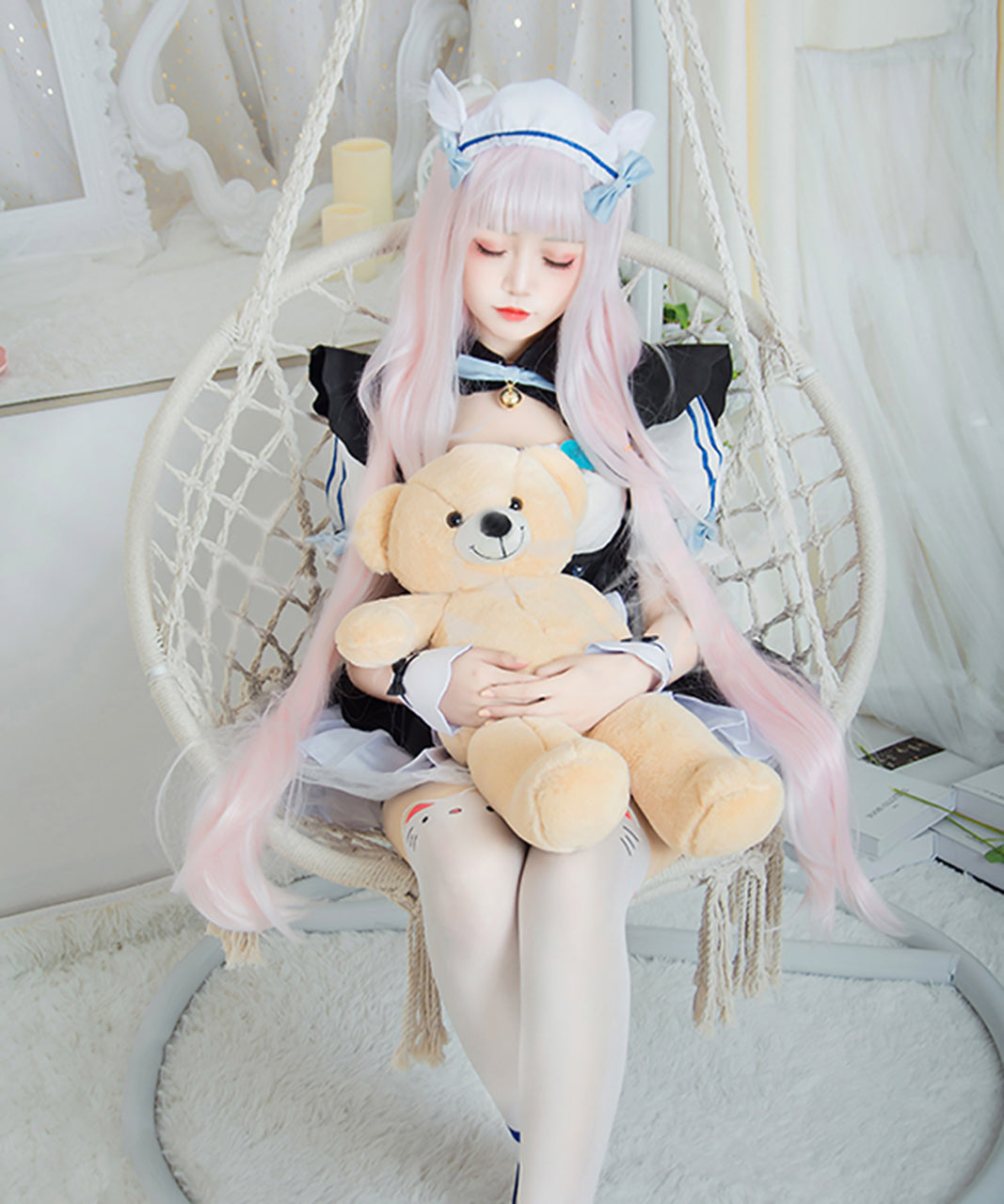 バニラ風 コスプレ衣装 ワンピースとエプロンのセット