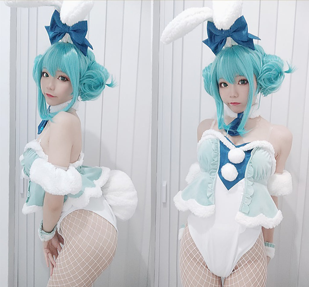 ボーカロイド 初音ミク バニーガール 白うさぎ ウィッグ付き