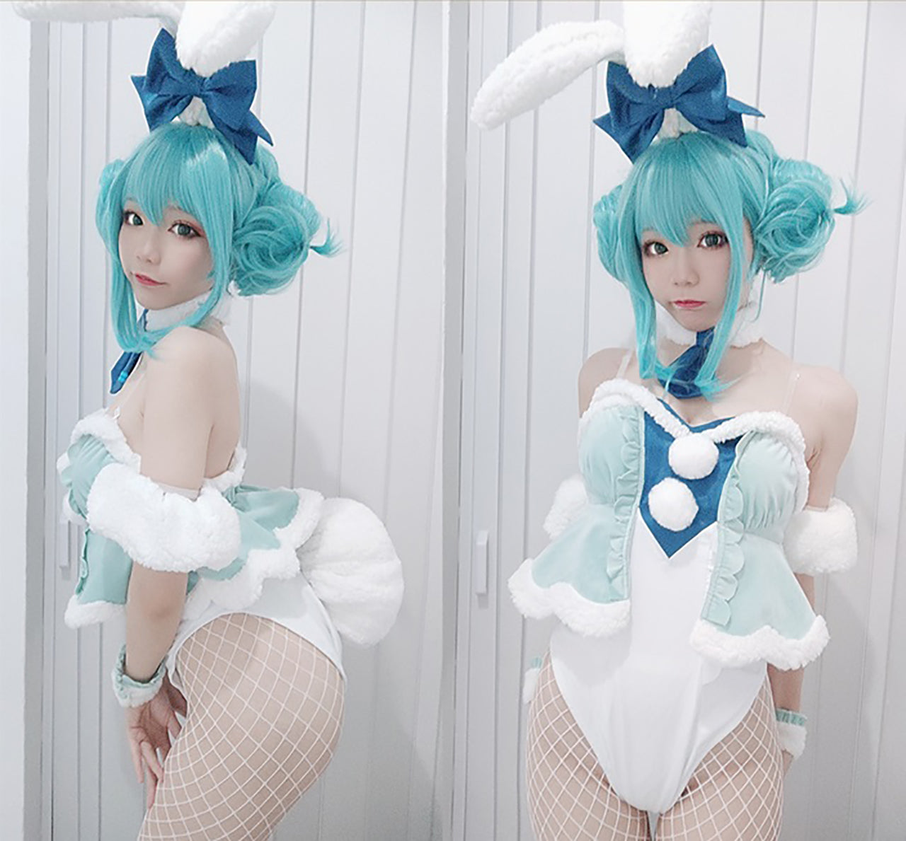 ボーカロイド 初音ミク バニーガール 白うさぎ ウィッグ付き