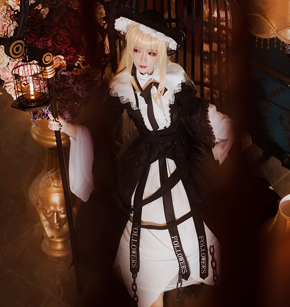 アークナイツ 明日方舟 ナイチンゲール コスプレ 衣装 挽歌 黒 ワンピース