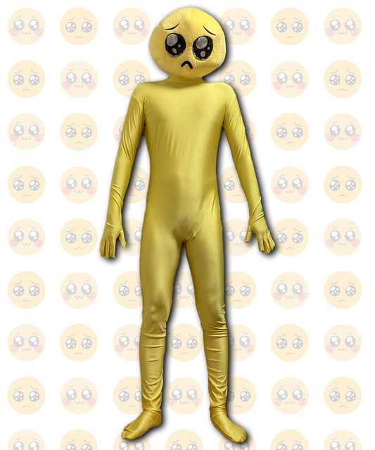 ハロウィン ぴえん コスプレ　PIEN　ゲーム　コスチューム  仮装 全身タイツ 被り物 おもしろグッズ　