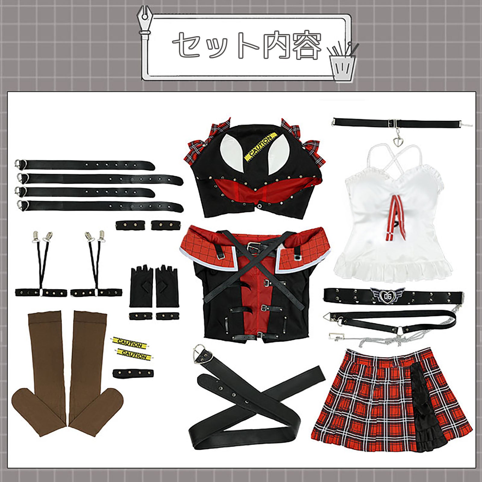 ホロライブ 沙花叉クロヱ コスプレ バーチャル hololive VTuber 衣装　コスプレ　コスチューム
