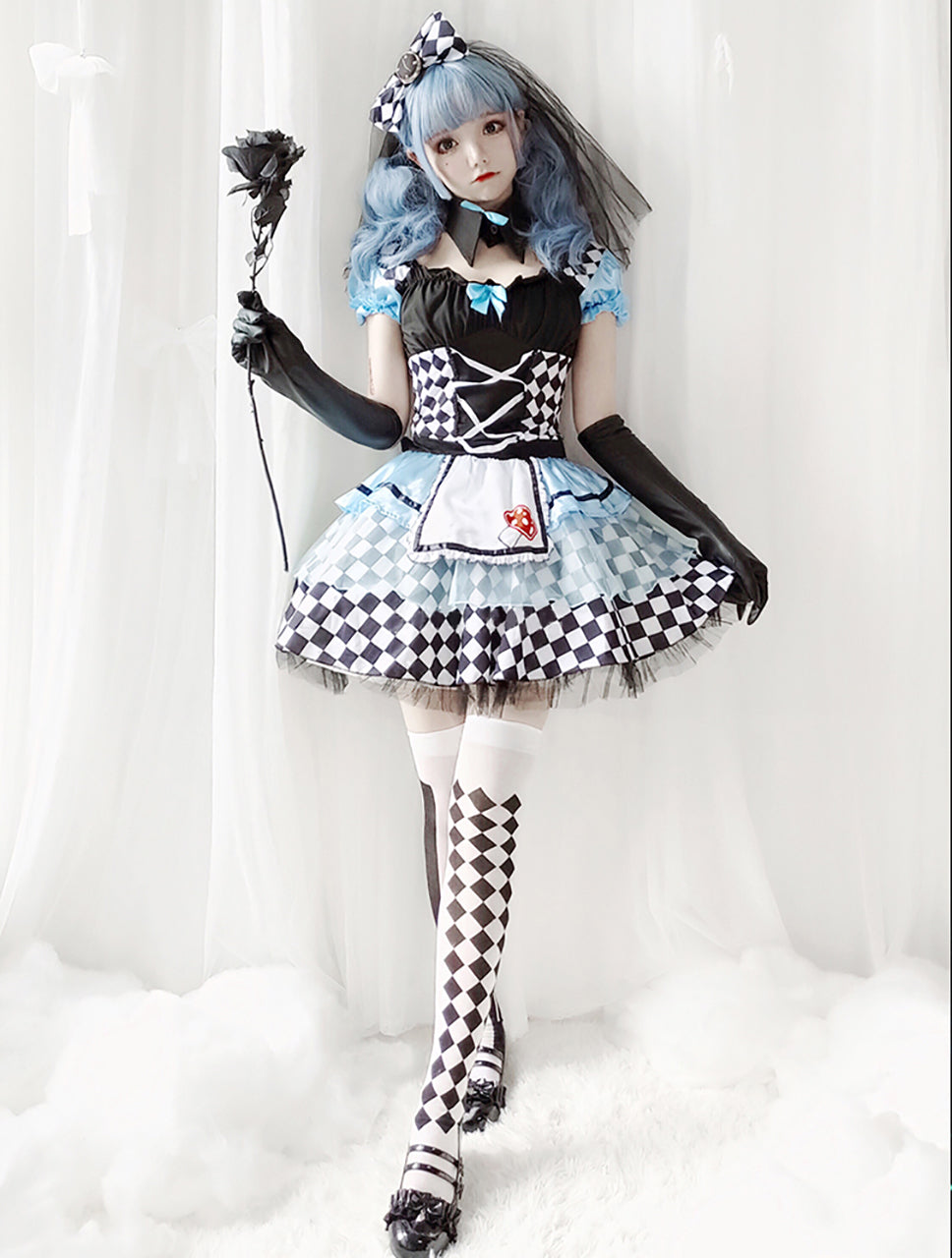 アリス ハロウィン 大人 コスプレ 衣装 コスチューム メイド服 セット　ダークアリス コスチューム 全身 