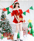 クリスマス コスプレ ミニ丈サンタワンピ風セット