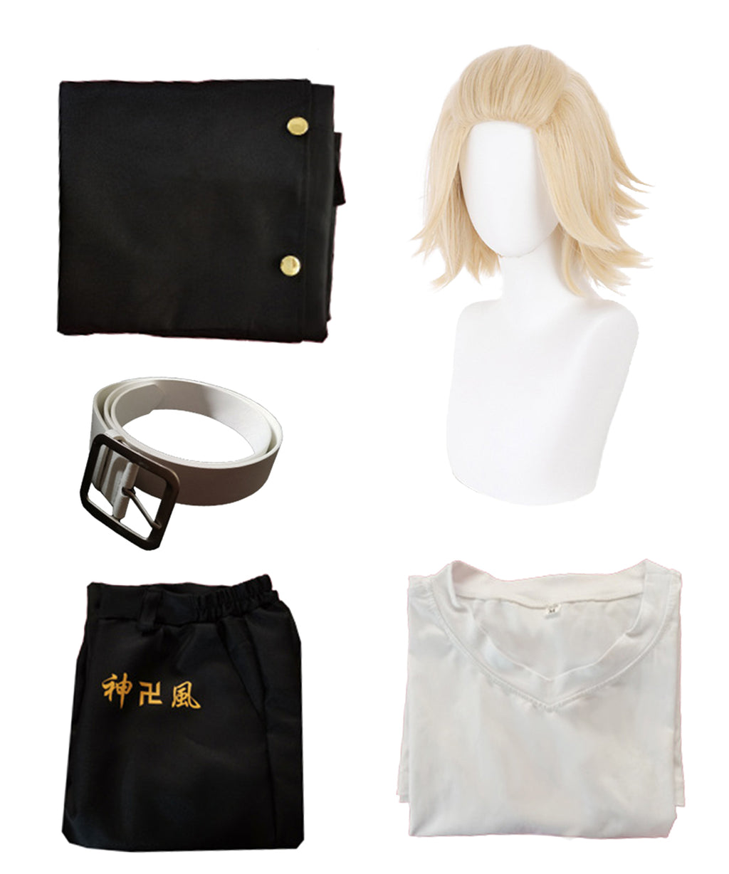 東京リベンジャーズ コスプレ 衣装 ウィッグ Tシャツ ジャケット ズボン ベルト セット