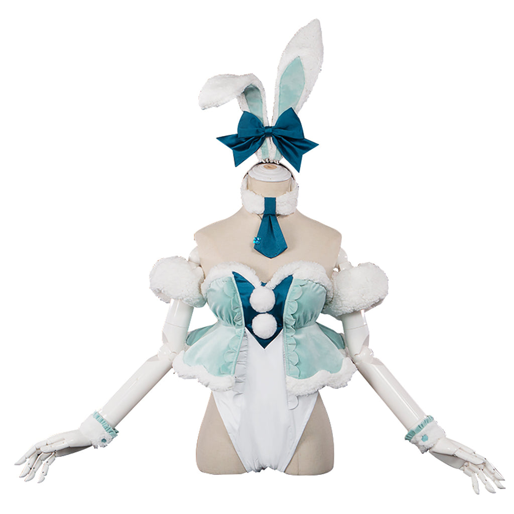 ボーカロイド 初音ミク バニーガール 白うさぎ　衣装