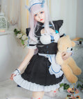 ネコぱら バニラ コスプレ衣装 ウィッグ付きメイド服