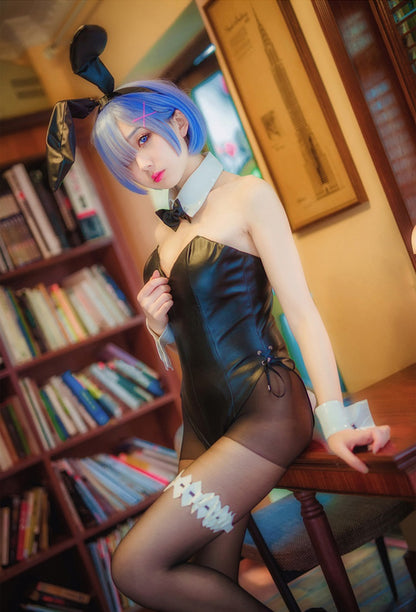 ウィッグ付き Re:ゼロから始める異世界生活 リゼロ レム 風 バニー コスプレ 衣装