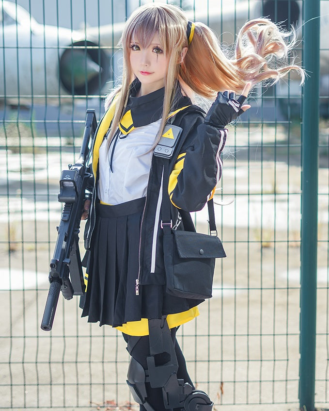 ウィッグ付き ドールズフロントライン UMP45 風 コスプレ 衣装 – Milky