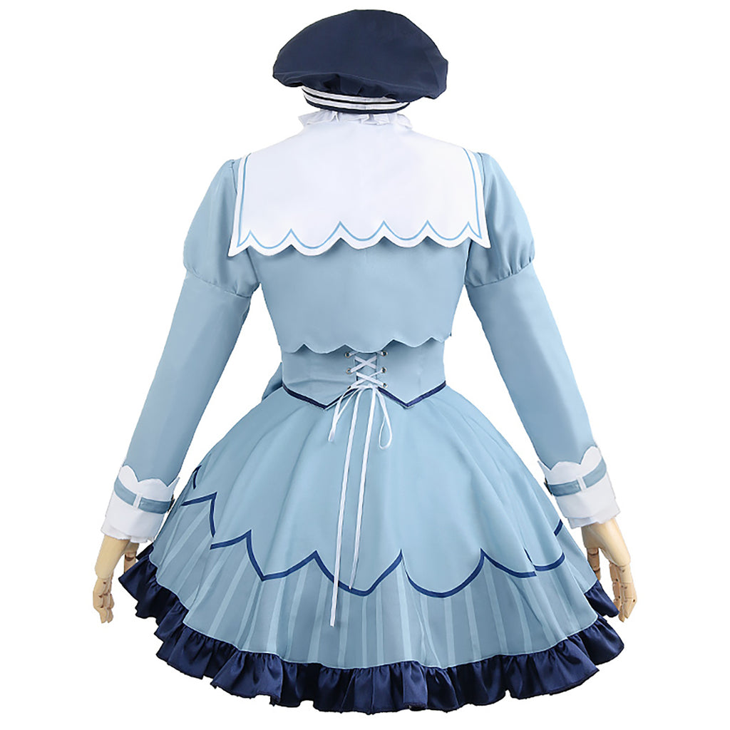 天宮こころ コスプレ 衣装 背面デザイン ワンピース レディース 水色