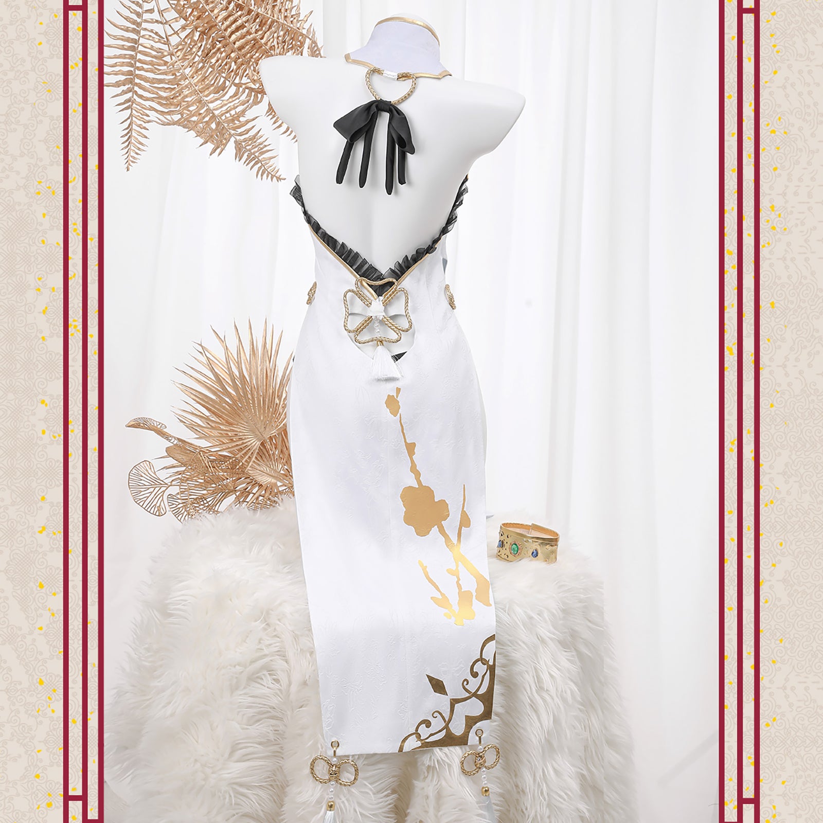 Re:ゼロから始める異世界生活 レム コスプレ チャイナドレス ホワイト　アニメ