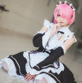 M/Lサイズ レム＆ラム メイド衣装 ウィッグ付き 可愛いコスチューム