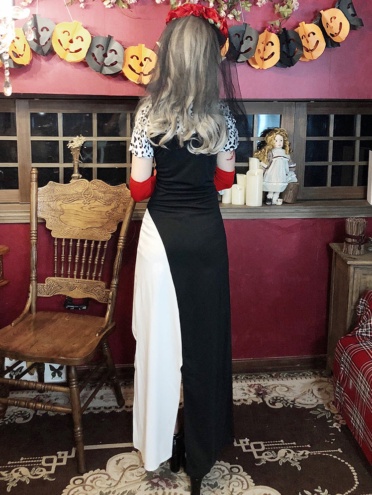 クルエラ コスプレ ハロウィン 衣装 ヴィランズ クルエラ・ド・ヴィル 3点セット