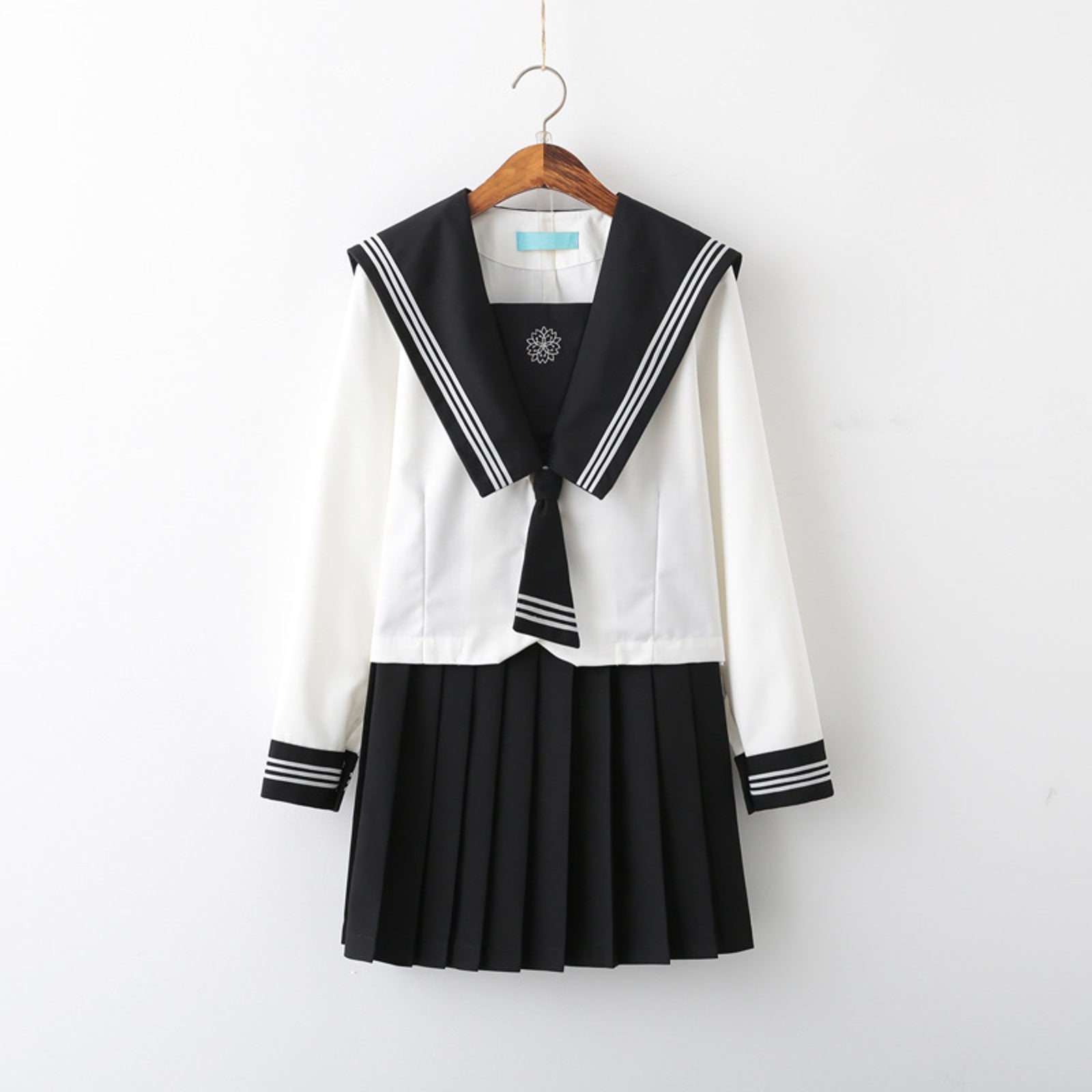 セーラー服 コスプレ 制服 学生服 女子高生 JK 長袖 四角襟　ハロウィン　イベント　文化祭