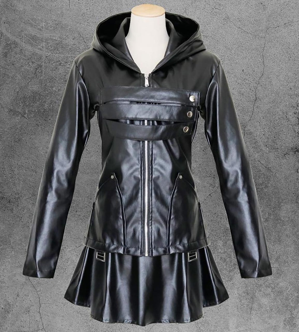 ウィッグ付き 東京喰種 東京グール 霧嶋 董香 風 コスプレ 衣装　コスチューム　レザー