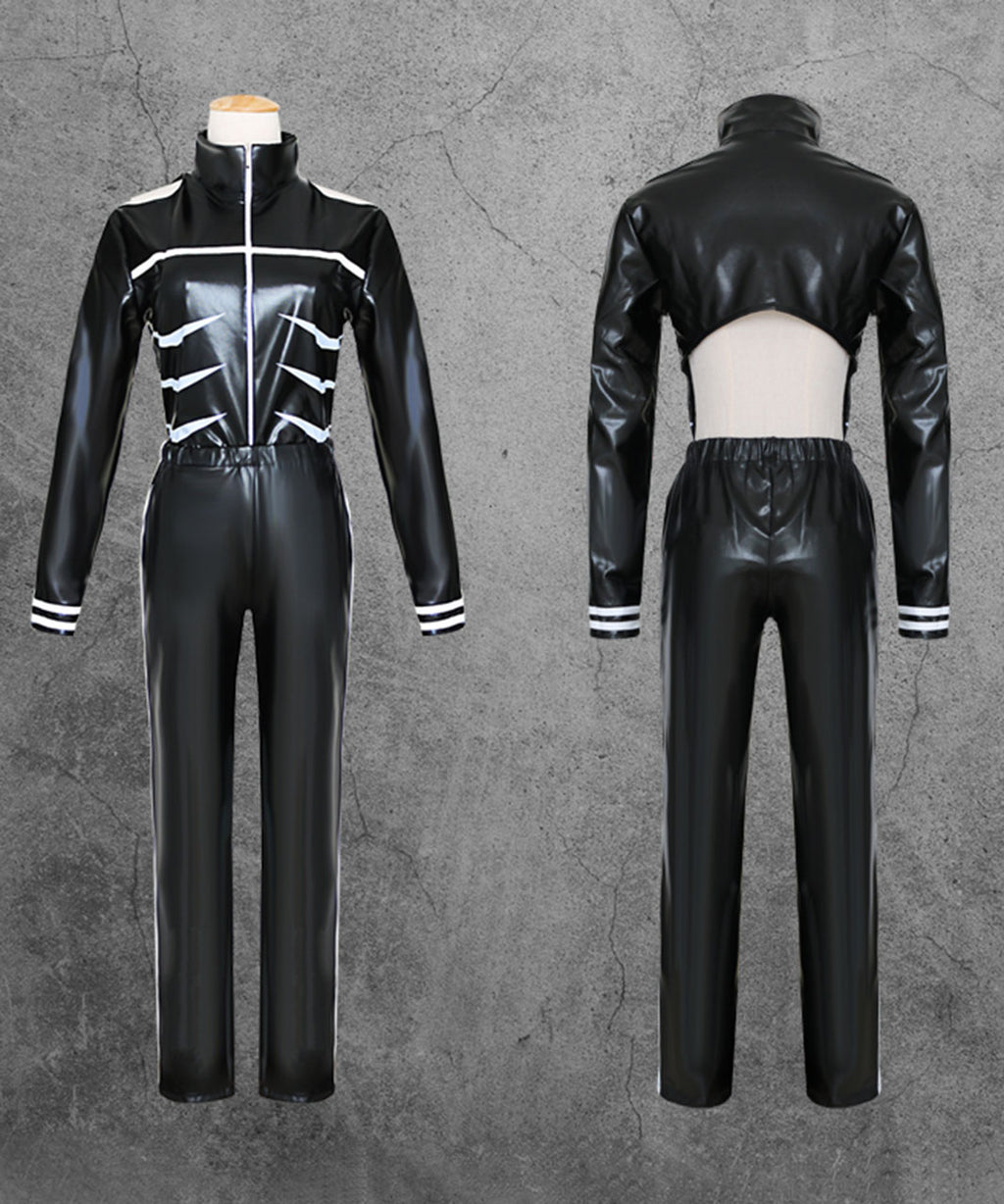 東京喰種 トーキョーグール 金木研 コスプレ  ウィッグ付き　Halloween　コスチューム　衣装　レザー