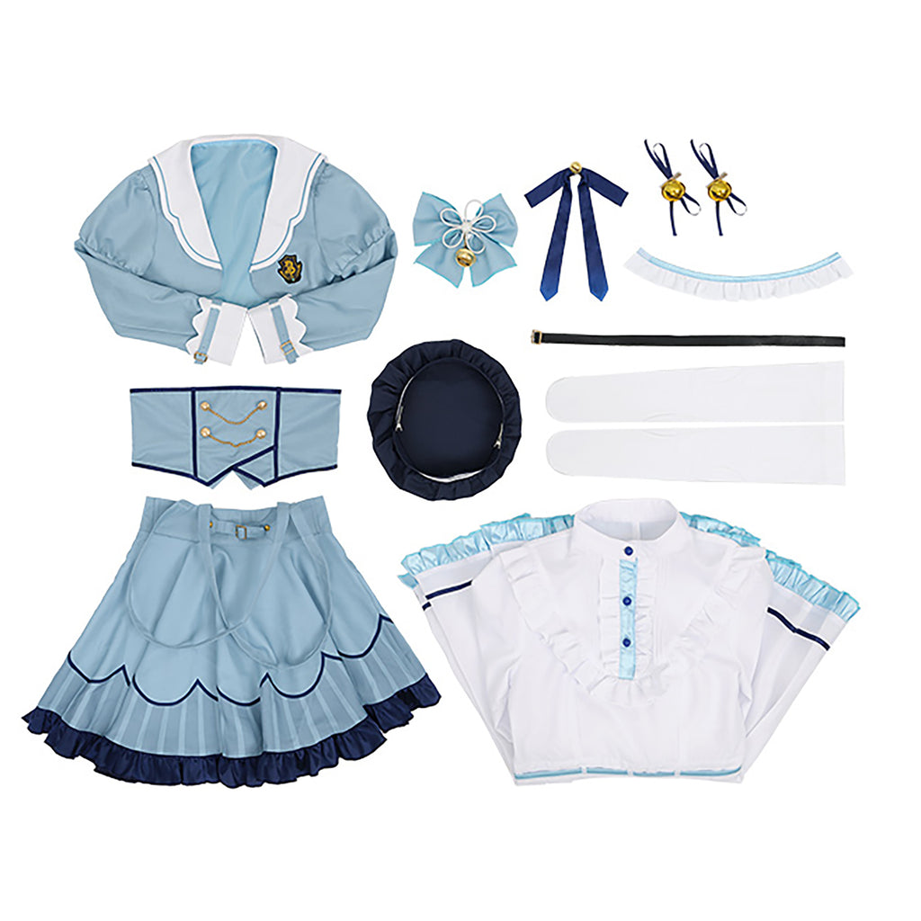 にじさんじ 天宮こころ コスプレ ワンピース ベレー帽 アクセサリー セット レディース