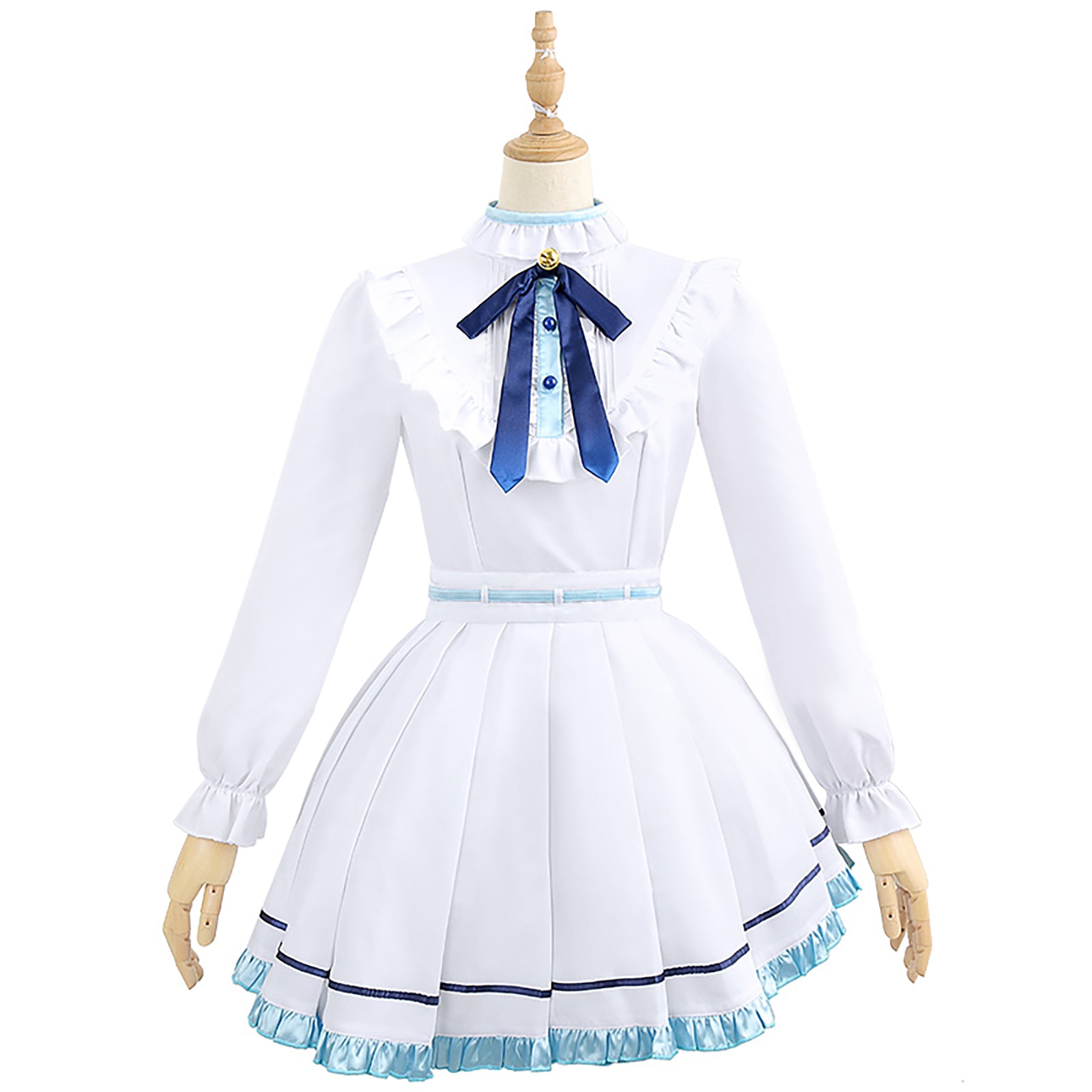 にじさんじ 天宮こころ コスプレ 衣装 VTuber レディース 水色 ワンピース デティール　